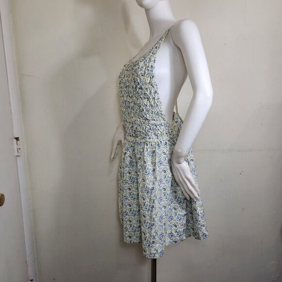 Free People Womens womens Size M Petunia Mini Dress Tea Combo Floral Green --21 - Picture 10 of 12